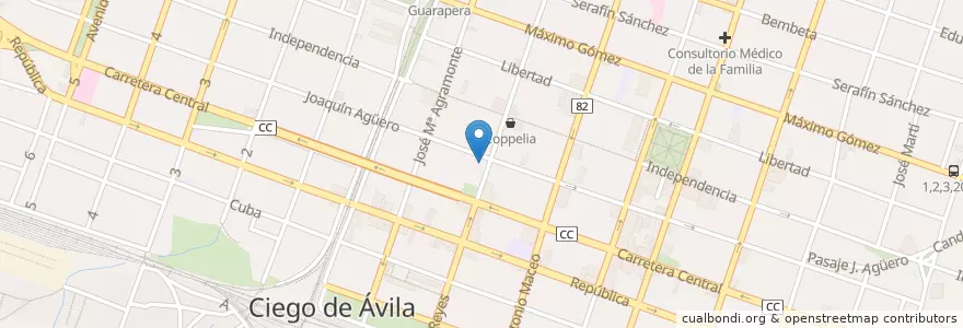 Mapa de ubicacion de Dinos Pizza en Cuba, Ciego De Ávila, Ciego De Ávila, Ciudad De Ciego De Ávila, Ciudad De Ciego De Ávila.