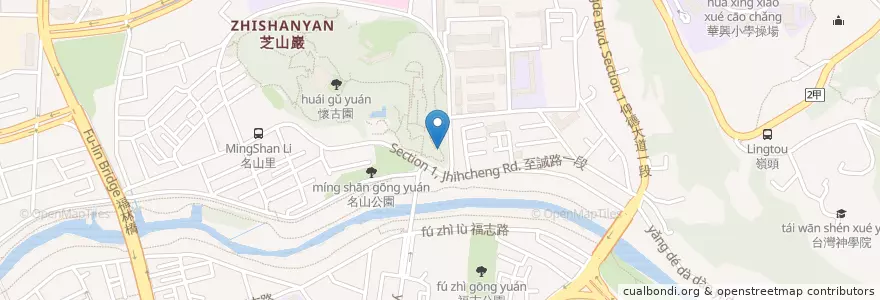 Mapa de ubicacion de 福德祠 en تایوان, 新北市, تایپه, 士林區.