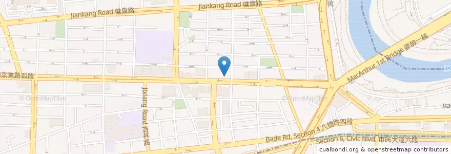 Mapa de ubicacion de 千翔食品 en Tayvan, 新北市, Taipei, 松山區.