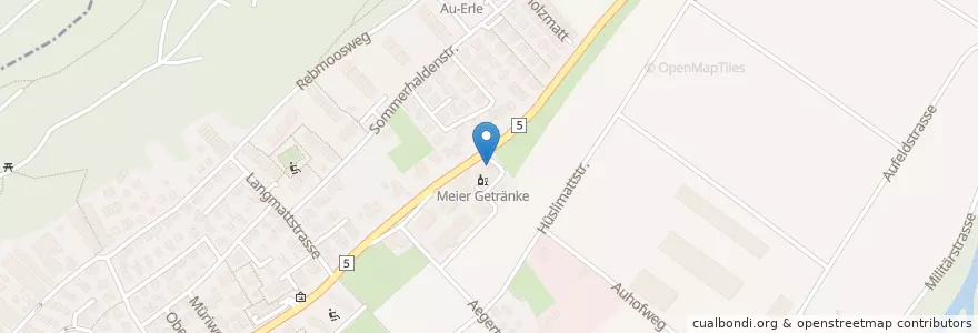 Mapa de ubicacion de Aegi Life en Schweiz, Aargau, Bezirk Brugg, Brugg.
