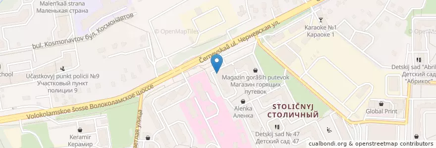 Mapa de ubicacion de Академия нескучных наук en Rusia, Distrito Federal Central, Óblast De Moscú, Городской Округ Красногорск.