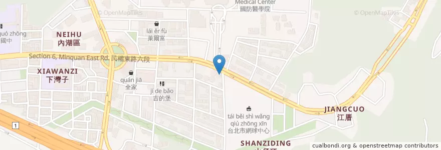Mapa de ubicacion de 云喬餐廳 en Taïwan, Nouveau Taipei, Taipei, District De Neihu.