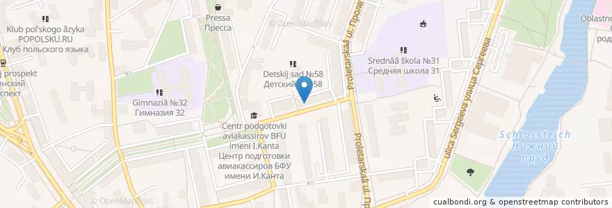 Mapa de ubicacion de Новая аптека en Russie, District Fédéral Du Nord-Ouest, Oblast De Kaliningrad, Городской Округ Калининград.
