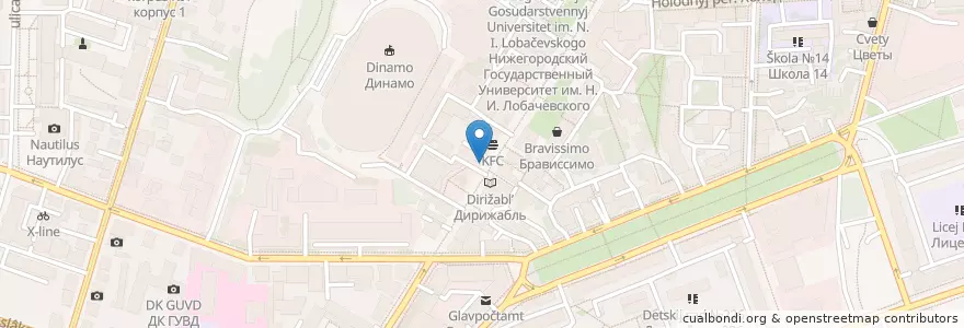 Mapa de ubicacion de Tesla en Rusia, Приволжский Федеральный Округ, Óblast De Nizhni Nóvgorod, Городской Округ Нижний Новгород.
