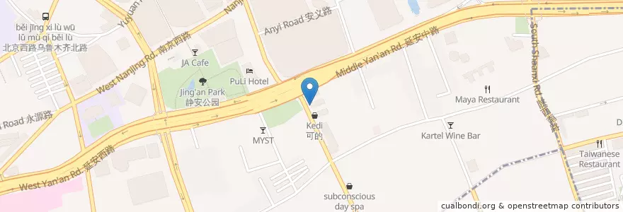 Mapa de ubicacion de 柒寿司 en 中国, 上海市.