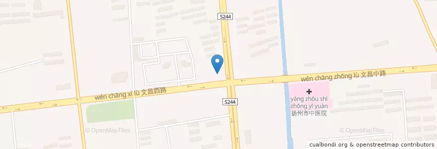 Mapa de ubicacion de 中国农业银行 en 中国, 扬州市, 江苏省, 邗江区.