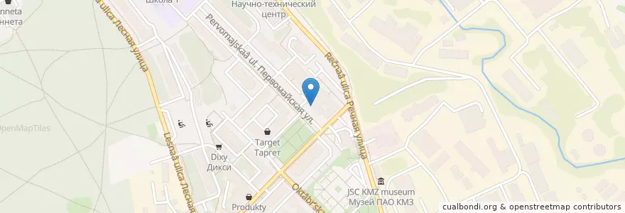 Mapa de ubicacion de Изолятор временного содержания по городскому округу Красногорск en Rusia, Distrito Federal Central, Óblast De Moscú, Городской Округ Красногорск.
