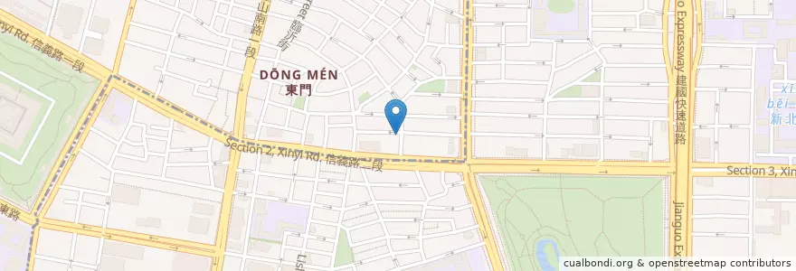 Mapa de ubicacion de 奇福扁食 en 타이완, 신베이 시, 타이베이시, 다안 구.