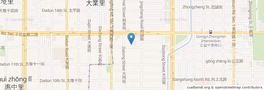 Mapa de ubicacion de 喜樂魚Joy Fish 泰式家庭料理餐廳 en 타이완, 타이중 시.