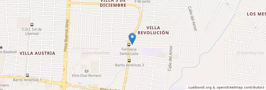 Mapa de ubicacion de Santa Lucía Pharmacy en ニカラグア, マナグア県, Managua (Municipio).