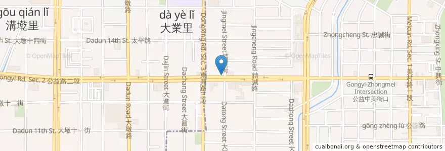 Mapa de ubicacion de 85度C en 台湾, 台中市.