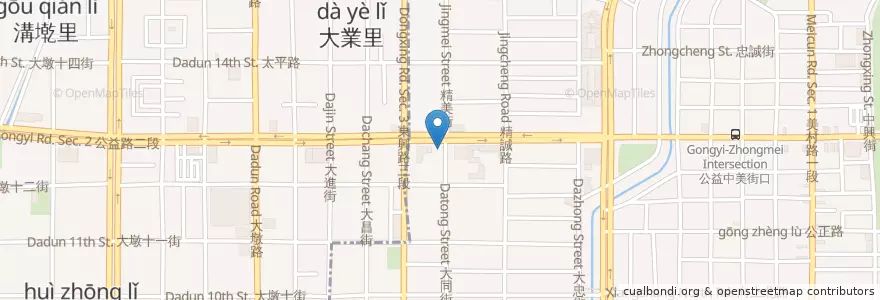 Mapa de ubicacion de 中華素食自助餐 en Taiwan, Taichung.
