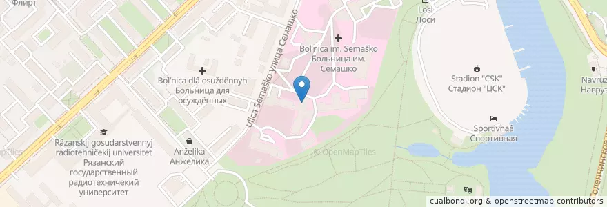 Mapa de ubicacion de Офтальмологическая клиника "ОКО" en Rusia, Distrito Federal Central, Óblast De Riazán, Городской Округ Рязань.