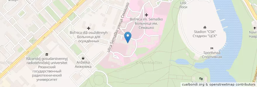 Mapa de ubicacion de Храм Николая Чудотворца en ロシア, 中央連邦管区, リャザン州, Городской Округ Рязань.