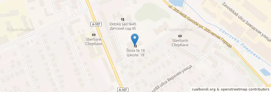 Mapa de ubicacion de Школа № 18 en Russia, Distretto Federale Centrale, Oblast' Di Mosca, Богородский Городской Округ.