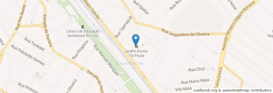 Mapa de ubicacion de Jardim Escola Tia Paula en البَرَازِيل, المنطقة الجنوبية الشرقية, ريو دي جانيرو, Região Metropolitana Do Rio De Janeiro, Região Geográfica Imediata Do Rio De Janeiro, Região Geográfica Intermediária Do Rio De Janeiro, ريو دي جانيرو.