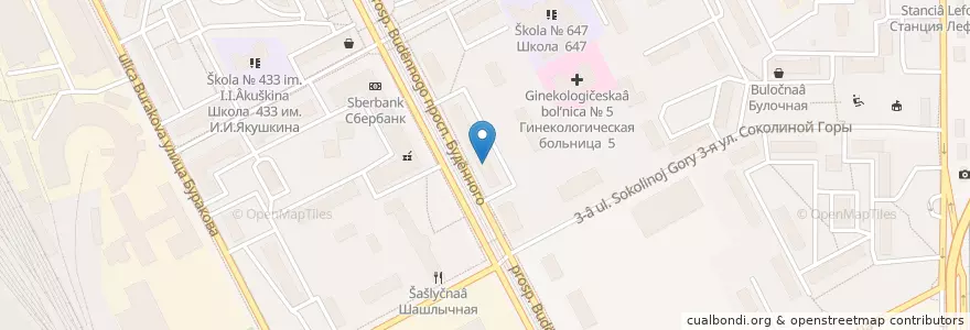 Mapa de ubicacion de Детский сад №1422 en Rusland, Centraal Federaal District, Moskou, Восточный Административный Округ, Район Соколиная Гора.