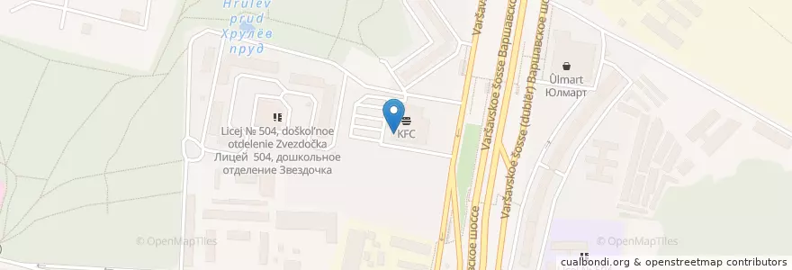 Mapa de ubicacion de Космик en Russie, District Fédéral Central, Moscou, Южный Административный Округ, Район Чертаново Южное.