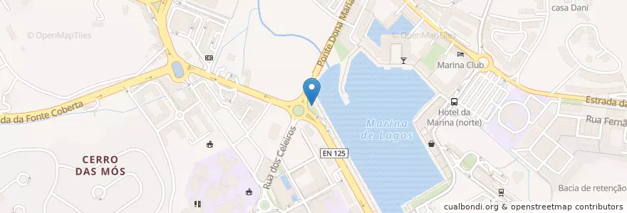 Mapa de ubicacion de Café de Rio en ポルトガル, Algarve, Algarve, Faro, Lagos, São Gonçalo De Lagos.