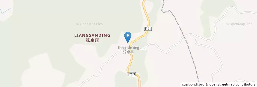 Mapa de ubicacion de 涼傘亭 en Тайвань, Таоюань, 新埔鎮.