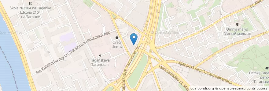 Mapa de ubicacion de Хлеб Насущный en Rusia, Distrito Federal Central, Москва, Distrito Administrativo Central, Таганский Район.