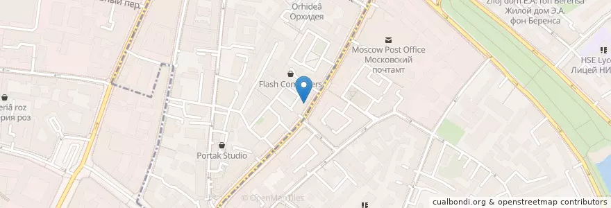 Mapa de ubicacion de Krispy Kreme en Russland, Föderationskreis Zentralrussland, Moskau, Zentraler Verwaltungsbezirk, Красносельский Район.