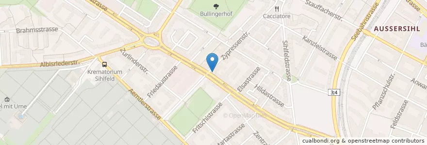 Mapa de ubicacion de Pho 50 en Switzerland, Zurich, District Zurich, Zurich.