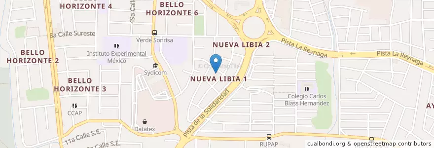 Mapa de ubicacion de Capilla Jesus de la Divina Misericordia en ニカラグア, マナグア県, Managua (Municipio).
