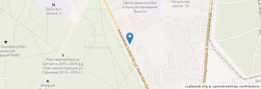 Mapa de ubicacion de Маленький Эрудит en Russland, Föderationskreis Zentralrussland, Oblast Moskau, Rajon Ramenskoje, Stadtkreis Schukowski.
