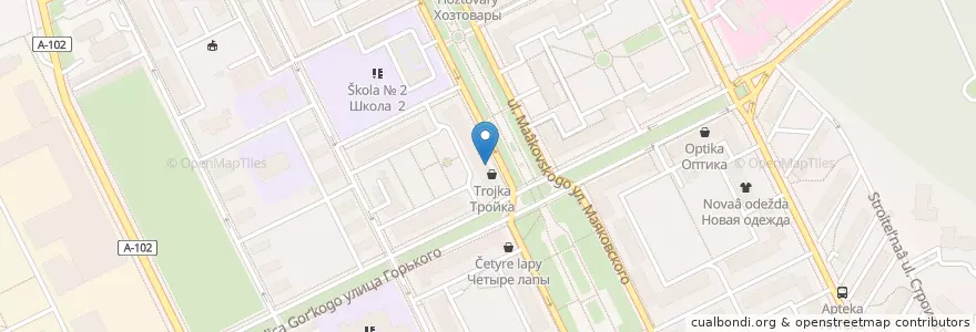 Mapa de ubicacion de Стома en Rusland, Centraal Federaal District, Oblast Moskou, Раменский Городской Округ, Городской Округ Жуковский.