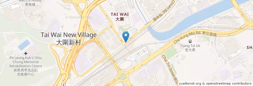 Mapa de ubicacion de 公眾單車泊位 en 中国, 广东省, 香港 Hong Kong, 新界 New Territories, 沙田區 Sha Tin District.