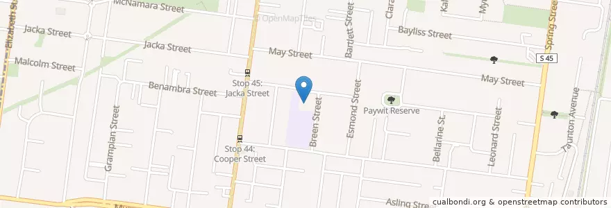 Mapa de ubicacion de St Raphael's Church en オーストラリア, ビクトリア, City Of Darebin.