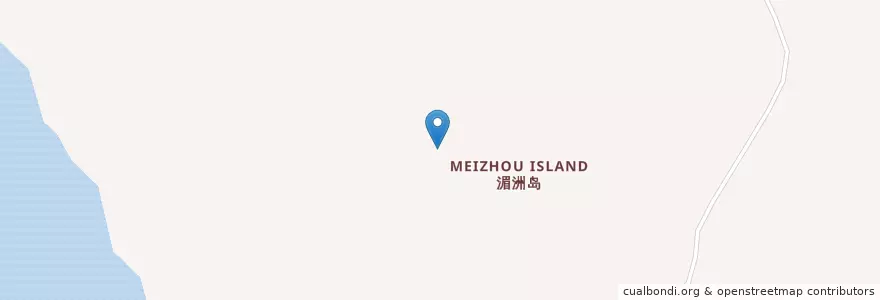 Mapa de ubicacion de Meizhou Island en China, Fujian, Putian City, Xiuyu District, Meizhou Island.