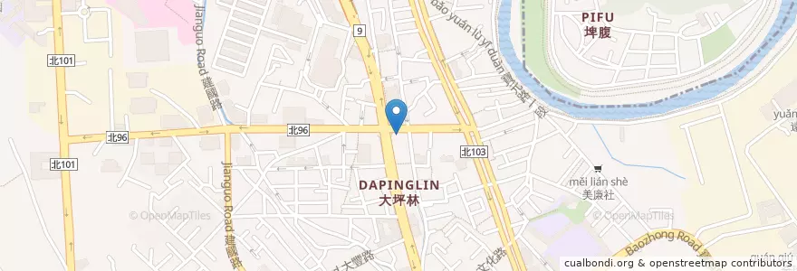 Mapa de ubicacion de Subway en 타이완, 신베이 시, 신뎬 구.
