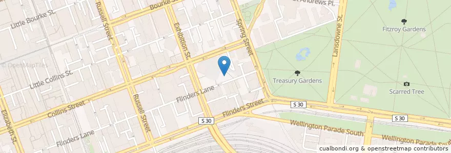 Mapa de ubicacion de Sofitel Hotel Carpark en Avustralya, Victoria, City Of Melbourne.
