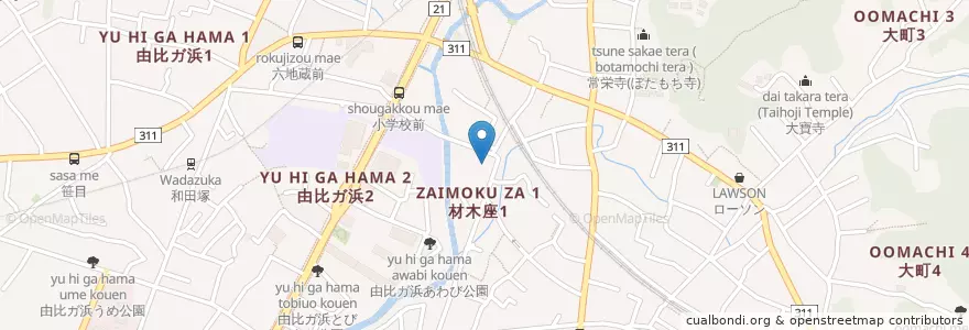 Mapa de ubicacion de 三井のリパーク鎌倉材木座一丁目 en Jepun, 神奈川県, 鎌倉市.