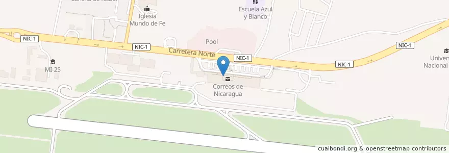 Mapa de ubicacion de Easy rent-a-car en Nicarágua, Departamento De Managua, Managua (Municipio).