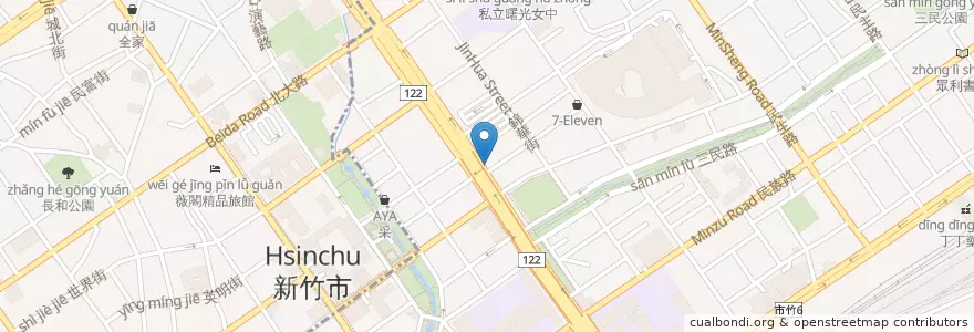 Mapa de ubicacion de 菜園上海餐廳 en Taiwán, Provincia De Taiwán, Hsinchu, 東區.