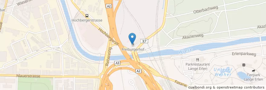 Mapa de ubicacion de Freiburgerhof en Schweiz/Suisse/Svizzera/Svizra, Basel-Stadt, Basel.