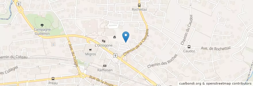 Mapa de ubicacion de SDIS Ouest-Lavaux en Svizzera, Vaud, District De Lavaux-Oron, Pully.