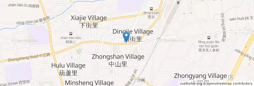Mapa de ubicacion de 麥當勞 en 타이완, 타이중 시, 펑위안 구.