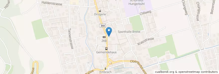 Mapa de ubicacion de Bro's Shisha Lounge en Suisse, Zurich, Bezirk Bülach, Embrach.