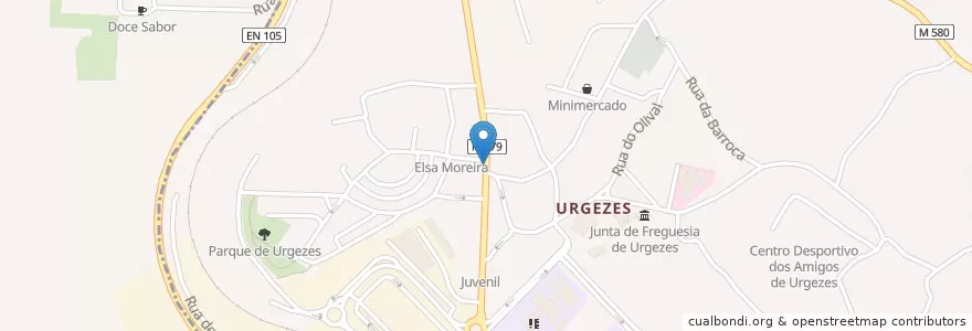 Mapa de ubicacion de Finalmente Snack Bar en Portugal, Norte, Braga, Ave, Guimarães.