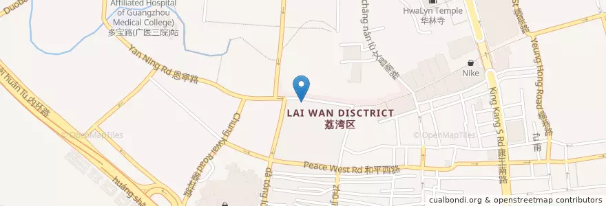 Mapa de ubicacion de 陶陶居 en Çin, Guangdong, 广州市, 荔湾区, 华林街道.