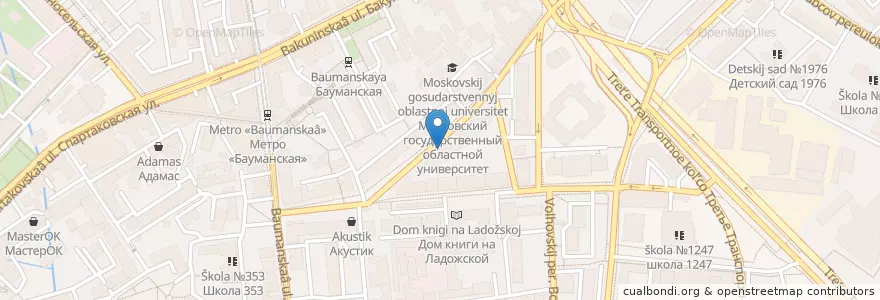 Mapa de ubicacion de О'Хара en Russie, District Fédéral Central, Moscou, Центральный Административный Округ, Басманный Район.