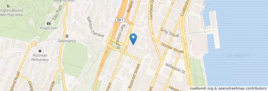 Mapa de ubicacion de Gilmer Terrace Carpark en Nouvelle-Zélande, Wellington, Wellington City.