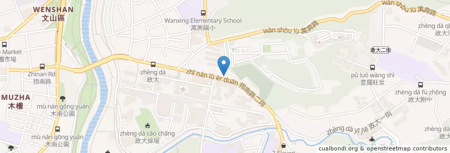 Mapa de ubicacion de 滇味廚房 en تايوان, تايبيه الجديدة, تايبيه, 文山區.