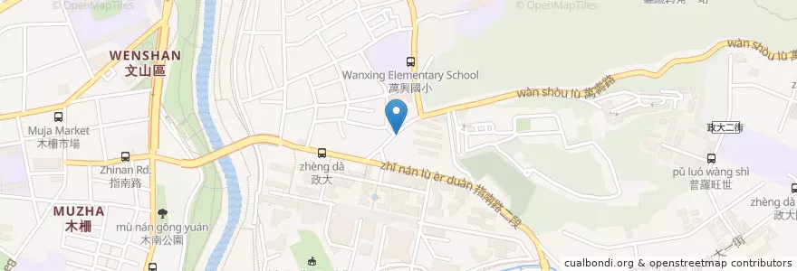 Mapa de ubicacion de 越南小吃 en 台湾, 新北市, 台北市, 文山区.