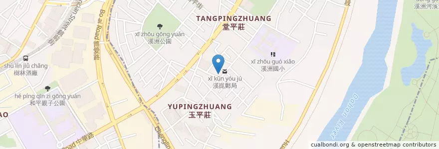 Mapa de ubicacion de 香香牛肉麵水餃 en Тайвань, Новый Тайбэй, 樹林區.