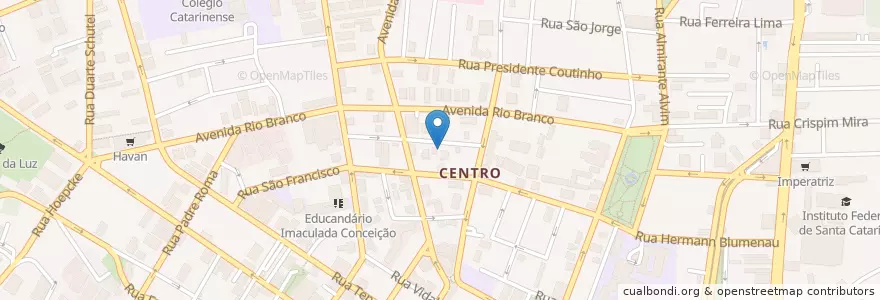 Mapa de ubicacion de Caffe Cult en Brezilya, Güney Bölgesi, Santa Catarina, Microrregião De Florianópolis, Região Geográfica Intermediária De Florianópolis, Florianópolis.